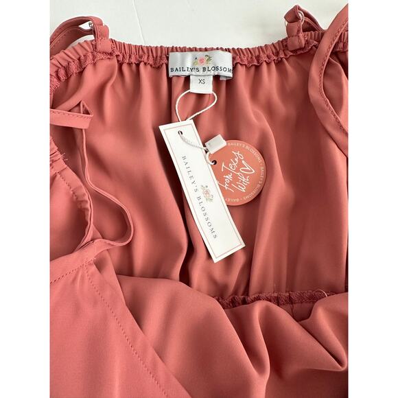 Bailey's Blossom Pink Straight Leg Jumpsuit XS NWT - Picture 6 of 7